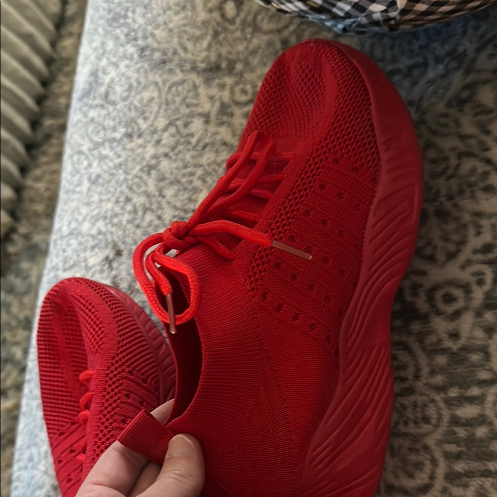 Vibrant Red Athletic Sneakers
